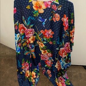 Johnny Was Navy Floral Kimono